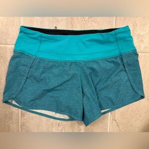 Lululemon Athletica Teal Run Stride Athletic Shorts